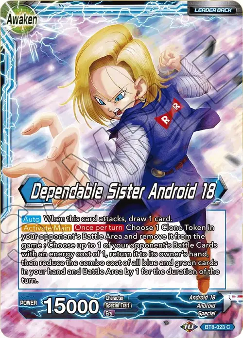 Android 18 // Dependable Sister Android 18 card art