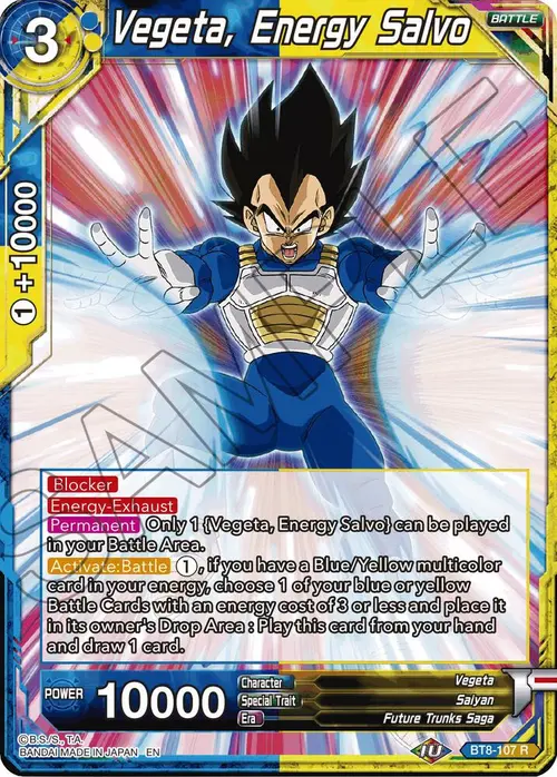 Vegeta, Energy Salvo card art