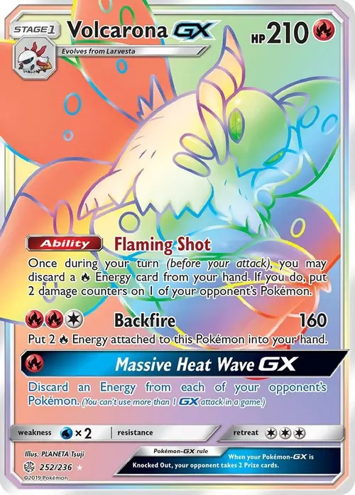 Volcarona GX (Secret) card art