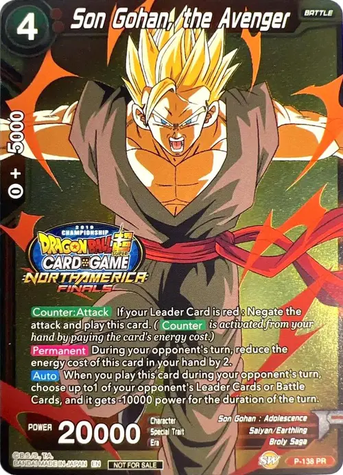 Son Gohan, the Avenger (Championship Final 2019) card art