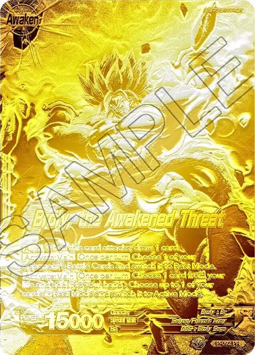 Broly // Broly, the Awakened Threat (Championship Final 2019) (Gold Metal Foil) card art