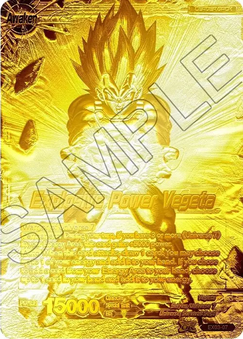 Vegeta // Explosive Power Vegeta (Championship Final 2019) (Gold Metal Foil) card art