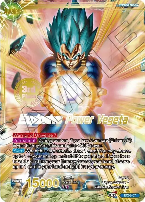 Vegeta // Explosive Power Vegeta (Championship Final 2019) (3rd Place) card art
