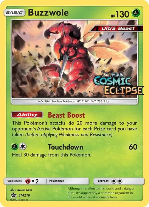 Buzzwole - SM218 (Prerelease) card art