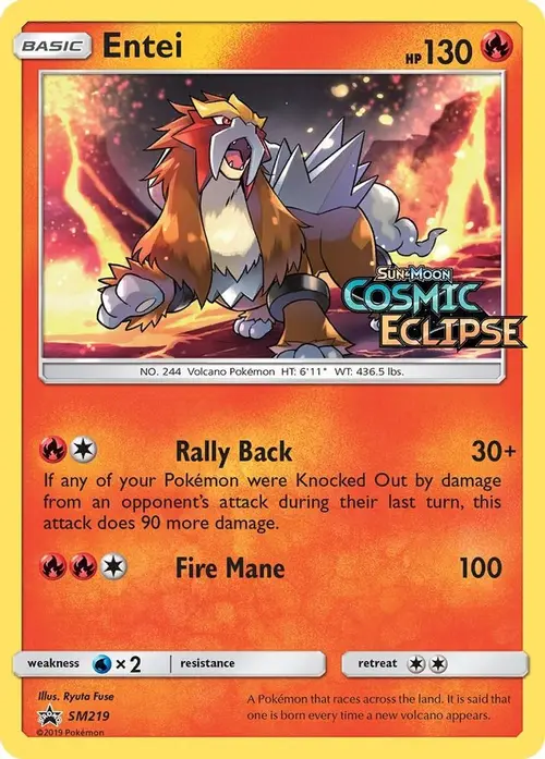 Entei - SM219 (Prerelease) card art