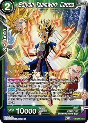 Saiyan Teamwork Cabba (OTAKON 2019) card art