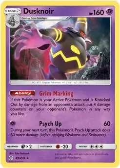 Dusknoir - 85/236 (Prerelease Kit Exclusive) card art