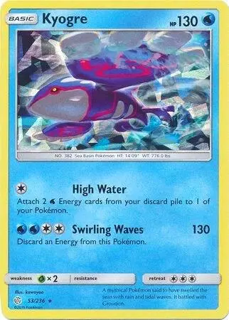 Kyogre - 53/236 (Cracked Ice Holo) card art