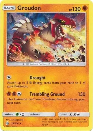 Groudon (Cracked Ice Holo) card art