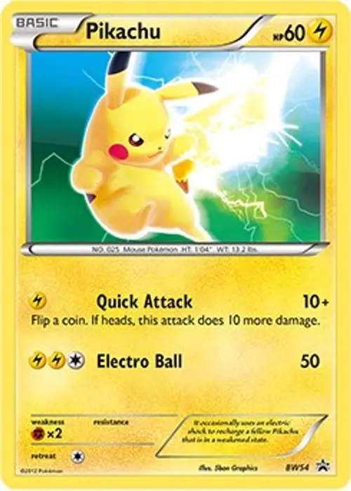 Pikachu - BW54 card art