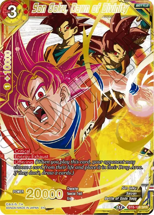 Son Goku, Dawn of Divinity (SPR) card art