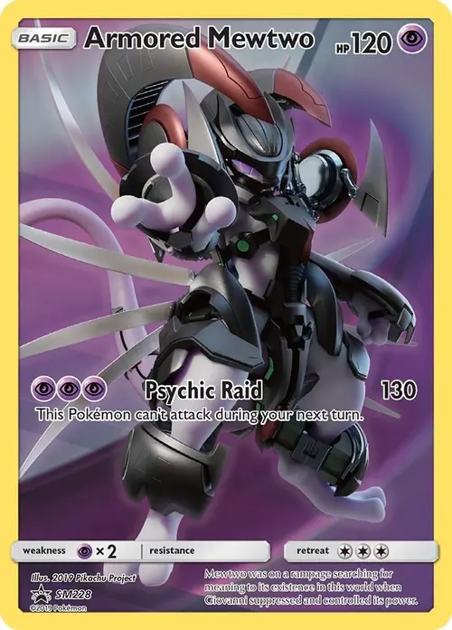 Armored Mewtwo - SM228 card art