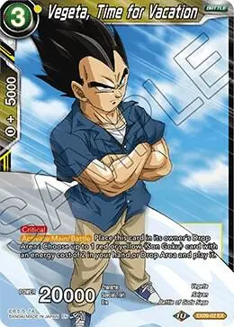 Vegeta, Time for Vacation card art