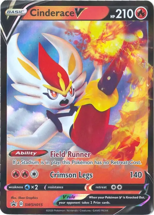 Cinderace V - SWSH015 card art