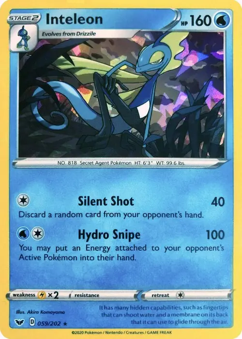 Inteleon (Cracked Ice Holo) card art