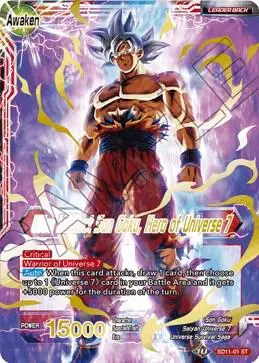 Son Goku // Ultra Instinct Son Goku, Hero of Universe 7 card art