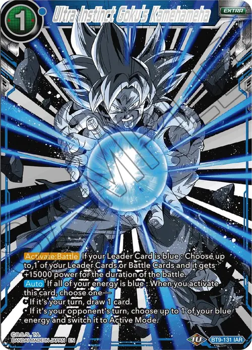 Ultra Instinct Goku's Kamehameha card art