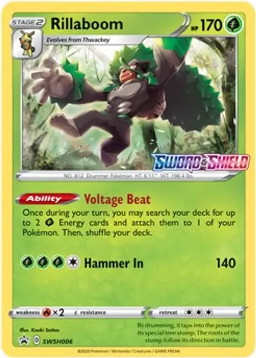 Rillaboom - SWSH006 (Prerelease) card art