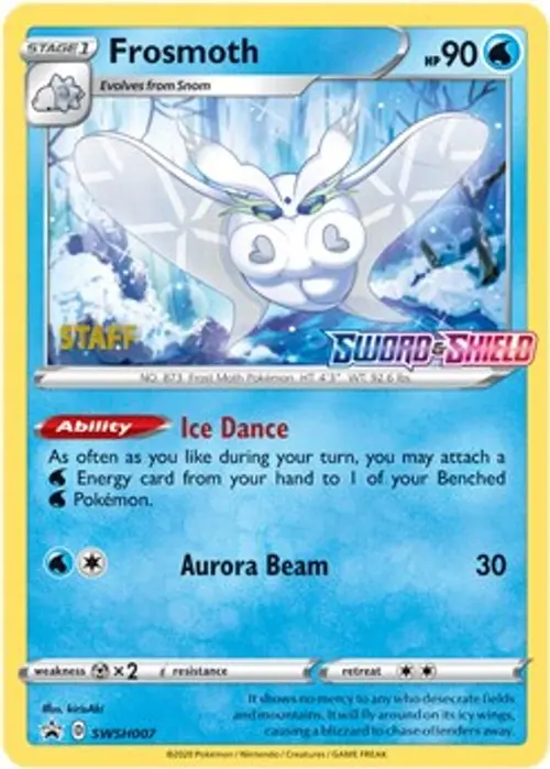 Frosmoth - SWSH007 (Prerelease) [Staff] card art
