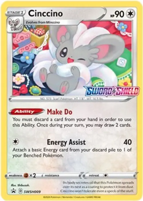 Cinccino - SWSH009 (Prerelease) card art