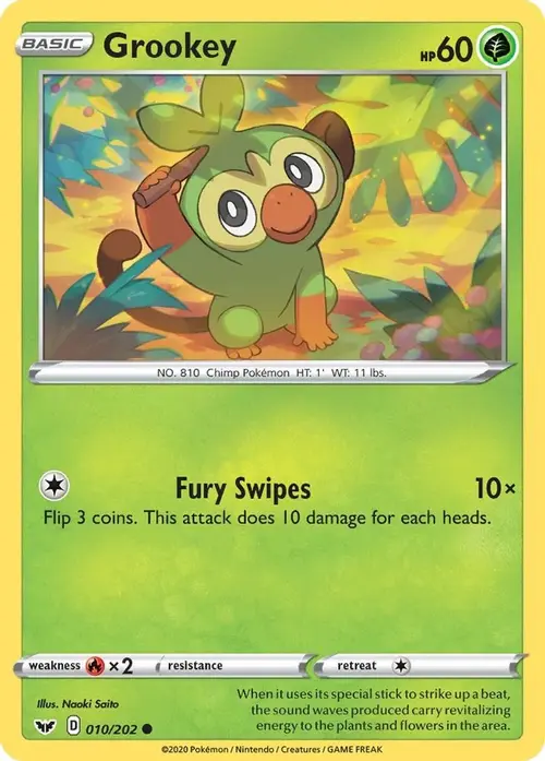 Grookey (010) card art