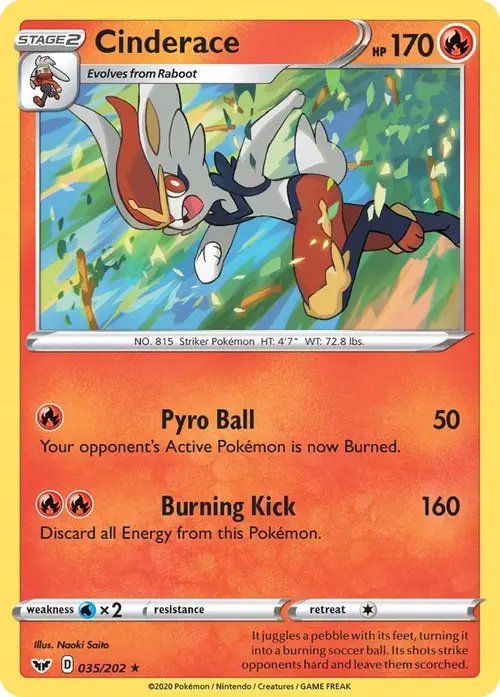 Cinderace (035) card art