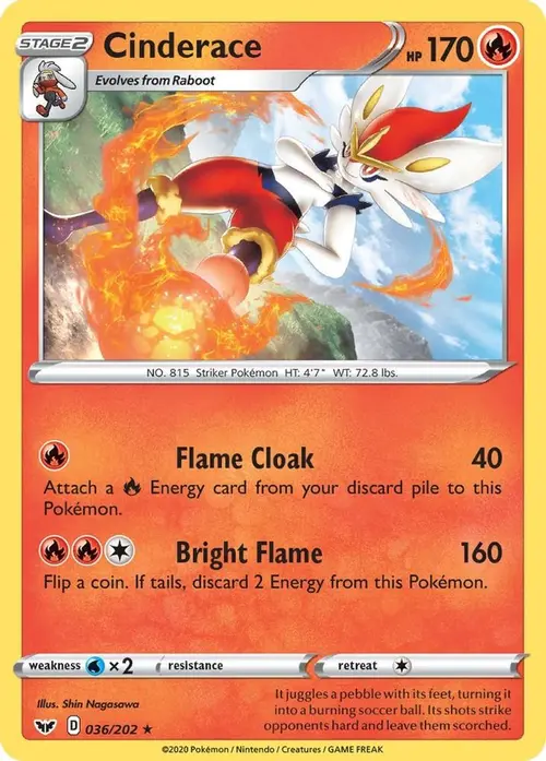 Cinderace (036) card art