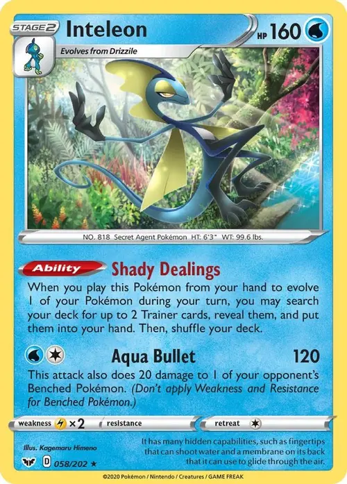 Inteleon (058) card art