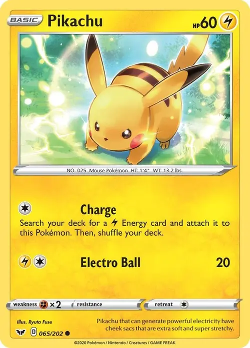 Pikachu card art
