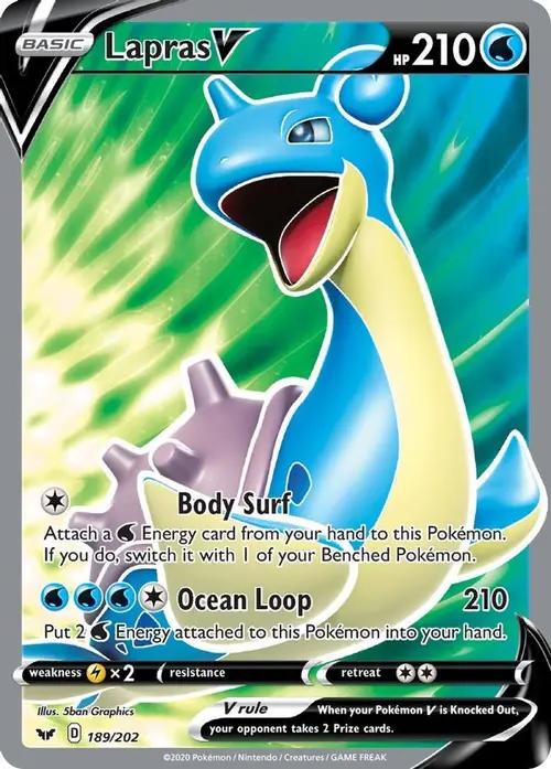 Lapras V (Full Art) card art