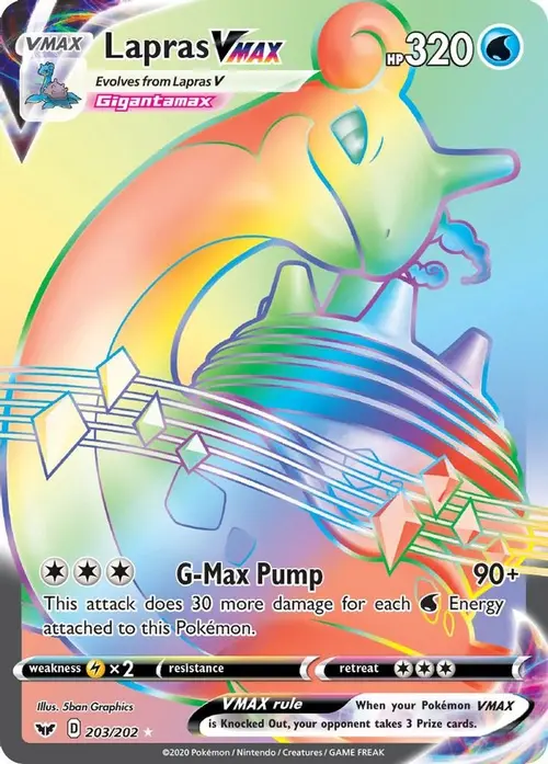Lapras VMAX (Secret) card art
