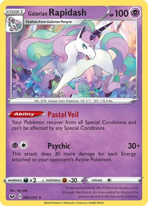 Galarian Rapidash card art