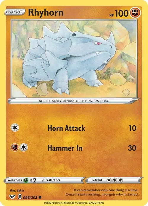 Rhyhorn (096) card art