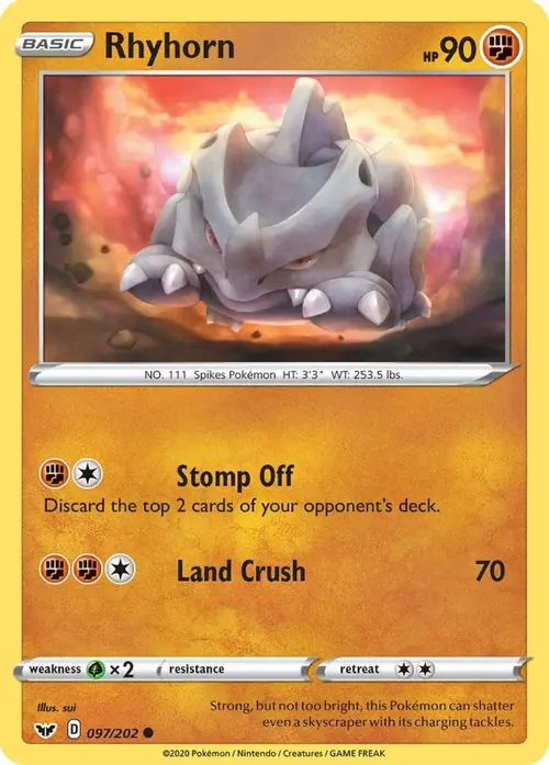 Rhyhorn (097) card art