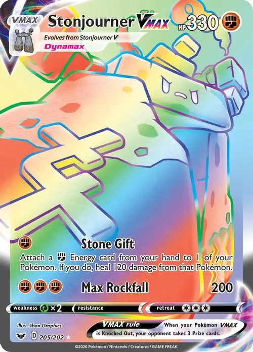 Stonjourner VMAX (Secret) card art