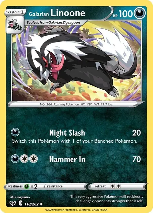Galarian Linoone card art
