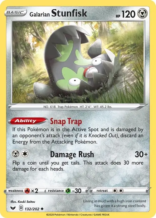 Galarian Stunfisk card art