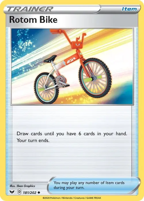 Rotom Bike card art