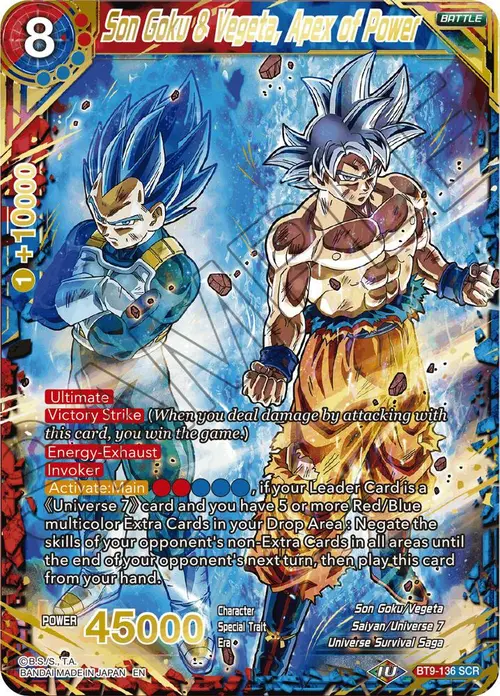 Son Goku & Vegeta, Apex of Power card art