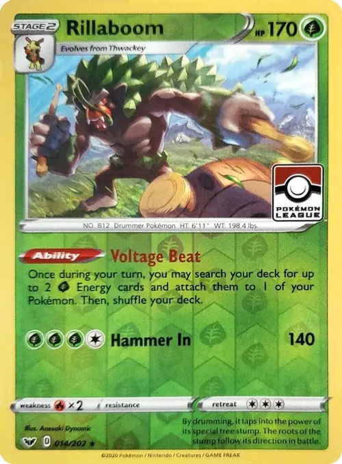 Rillaboom - 014/202 (Pokemon League) card art