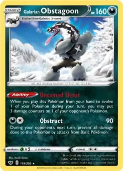 Galarian Obstagoon card art