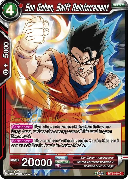 Son Gohan, Swift Reinforcement card art