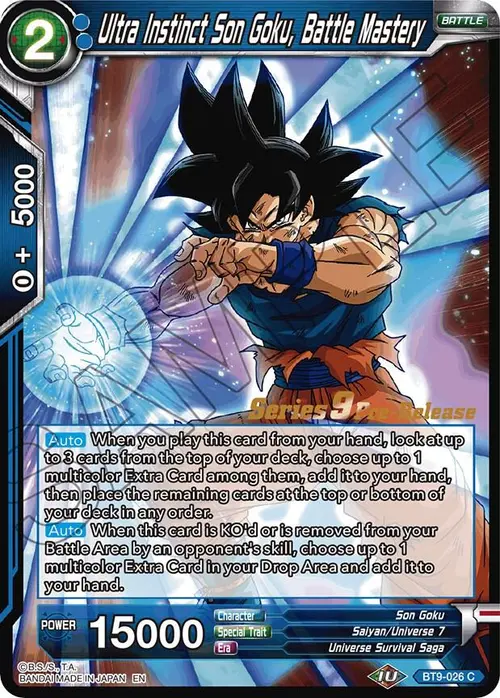 Ultra Instinct Son Goku, Battle Mastery card art