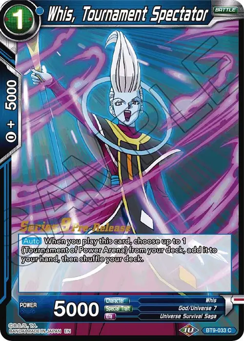 Whis, Tournament Spectator card art