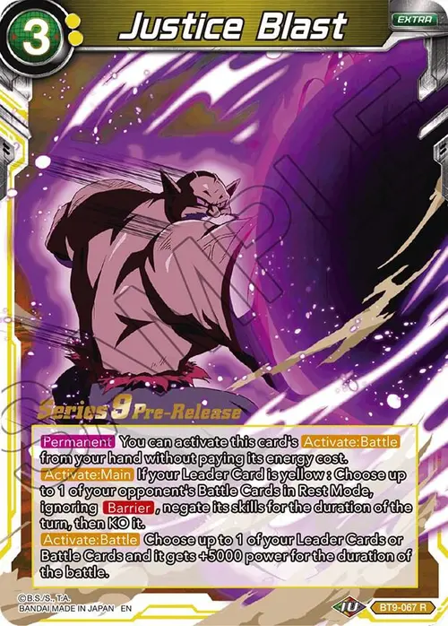 Justice Blast card art