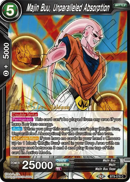 Majin Buu, Unparalleled Absorption card art