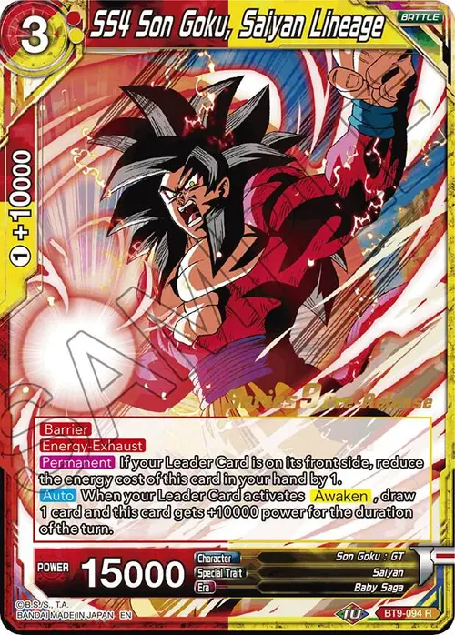 SS4 Son Goku, Saiyan Lineage card art