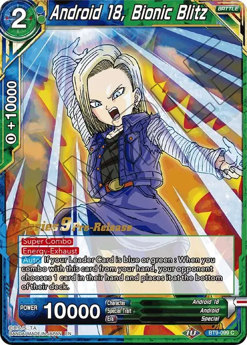 Android 18, Bionic Blitz card art