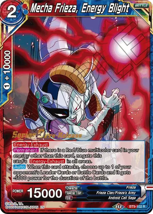 Mecha Frieza, Energy Blight card art