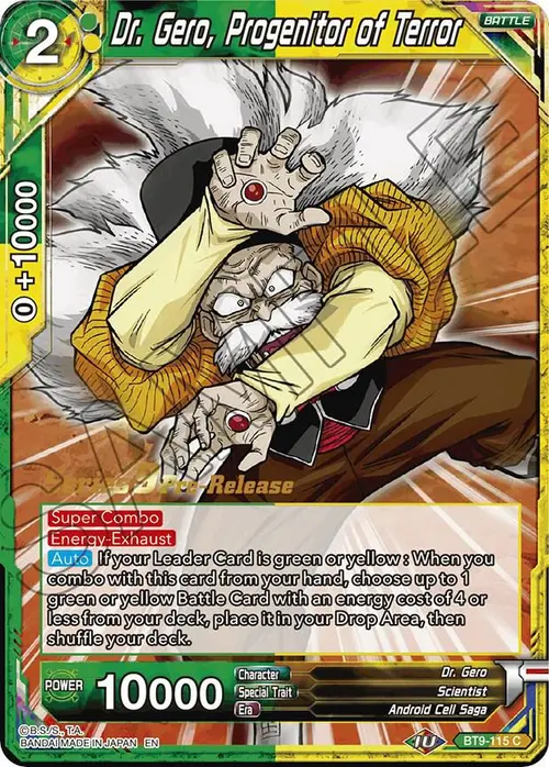 Dr. Gero, Progenitor of Terror card art